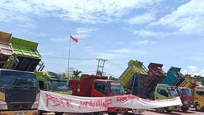 Ratusan Sopir Dump Truk Demo, DPRD Konawe Bakal Melakukan Koordinasi dengan Pemda dan Kepolisian